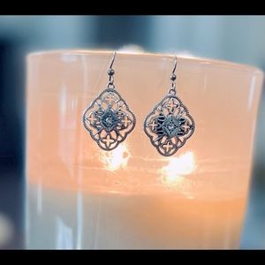 Brighton Silver Filagree with center crystal.